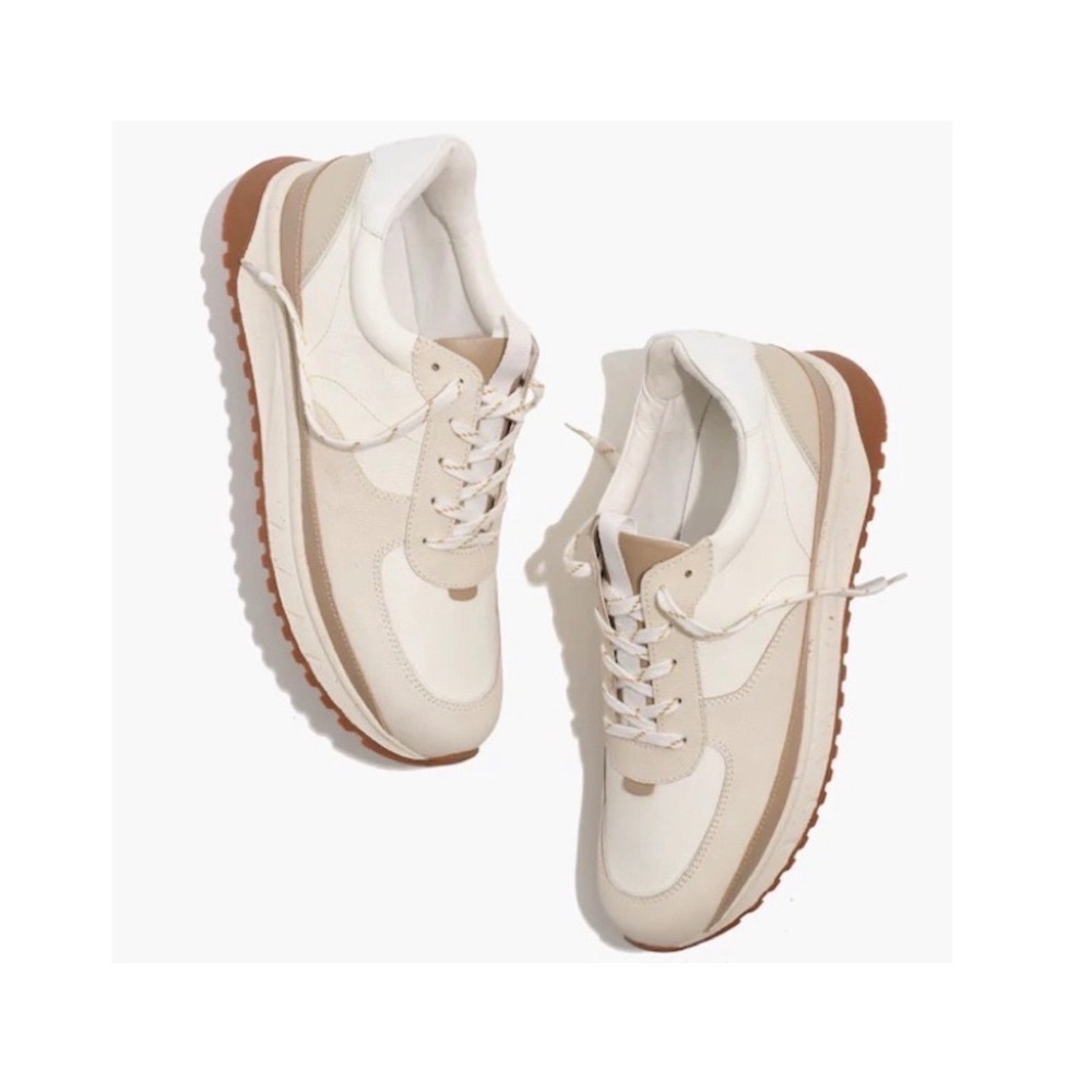 MADEWELL Kickoff Trainer Sneakers in Neutral Colorblock Leather